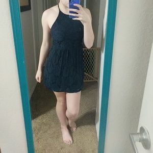 Navy lace dress